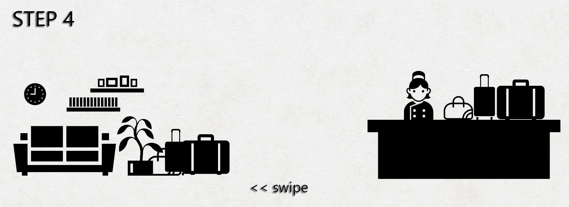 목적지에 도착하면 짐은 벌써 그곳에 있습니다! Step 4 Your luggage will be delivered to your destination.
